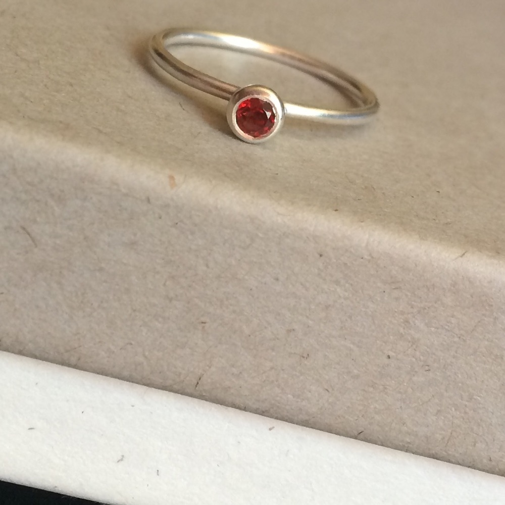 Silpada Sterling & Garnet January Birthstone Ring